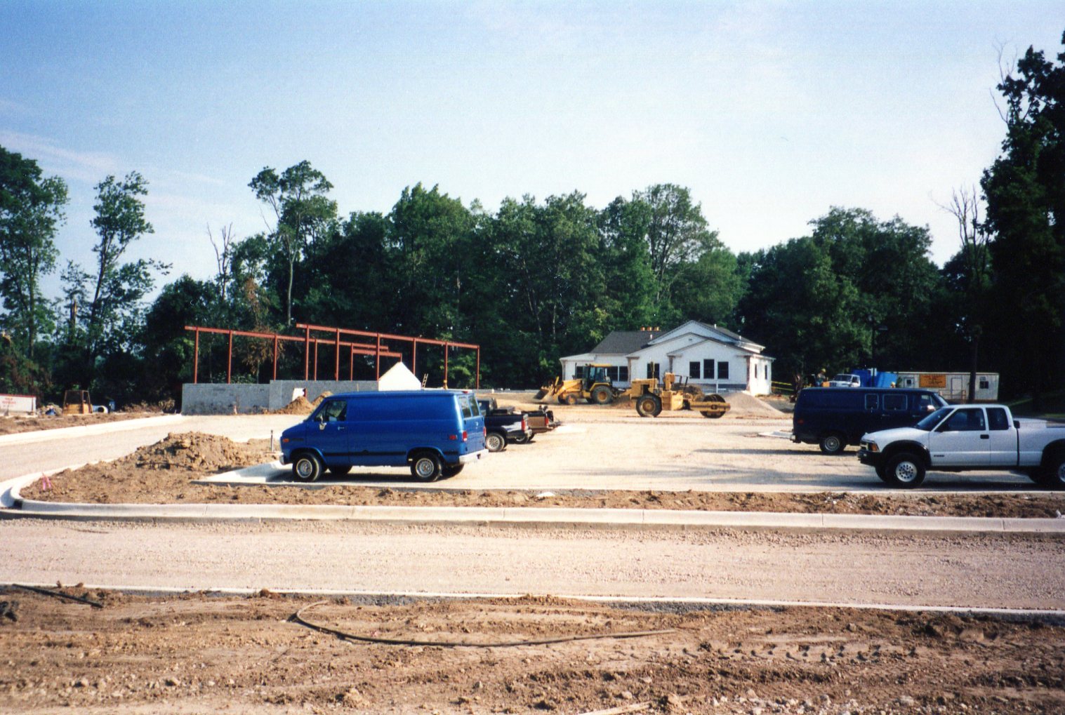 the library building under construction