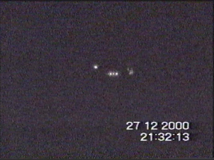 Still from VHS footage of UFO