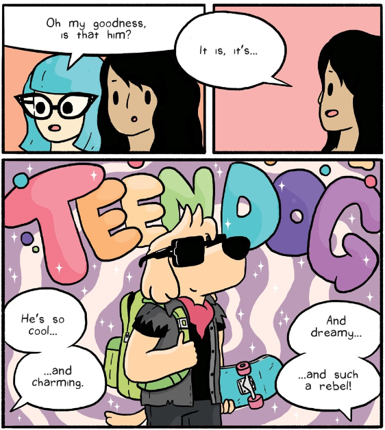 a strip from the Teen Dog comic